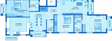 3 BHK Flat in Agni Vanamamalai in Abhiramapuram, Chennai - Image 819542