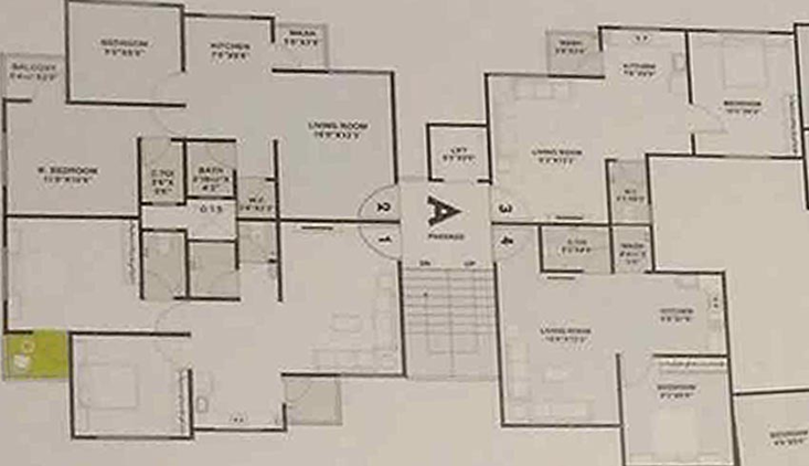 Floor Plan of Hirpal Sidhhi Vinayak Residency in Pal Gam, Surat - Image 179376