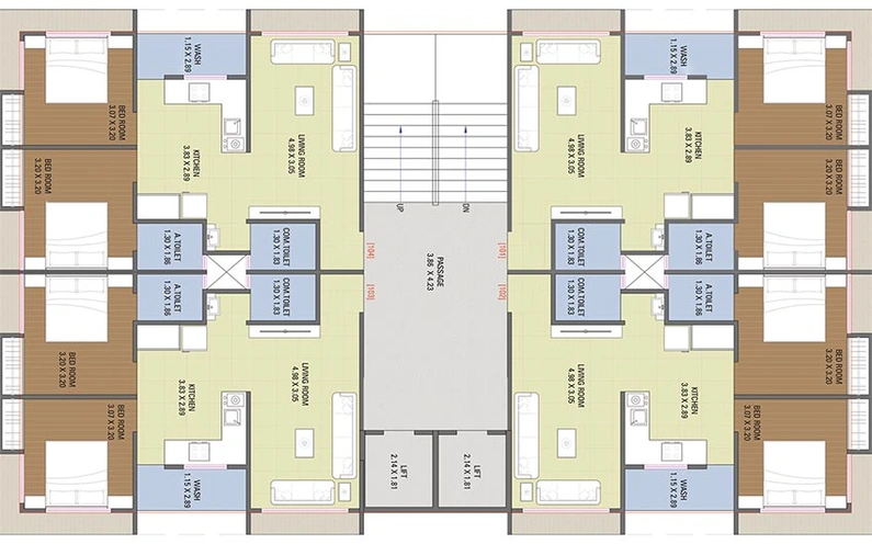 Floor Plan of Shree Silvassa Heaven in Bharthana, Surat - Image 179415