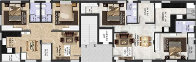 Floor Plan of Sreenivas Sri Sai Krish in Choolaimedu, Chennai - Image 179423