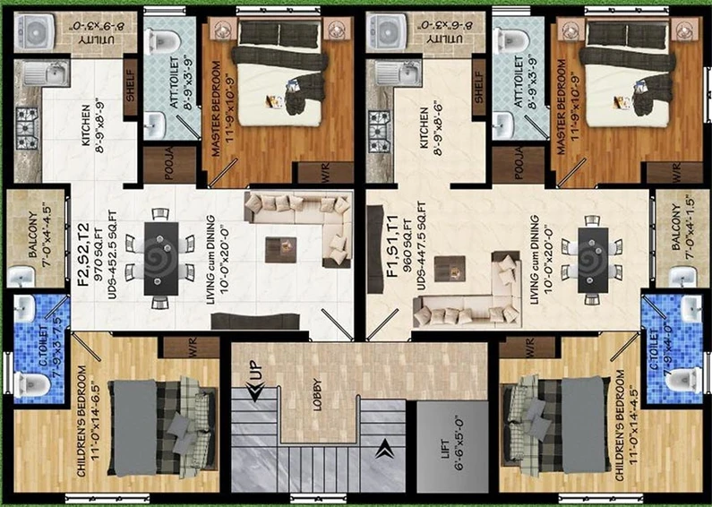 Floor Plan of Vasiyam Vriksham in Pammal, Chennai - Image 179459
