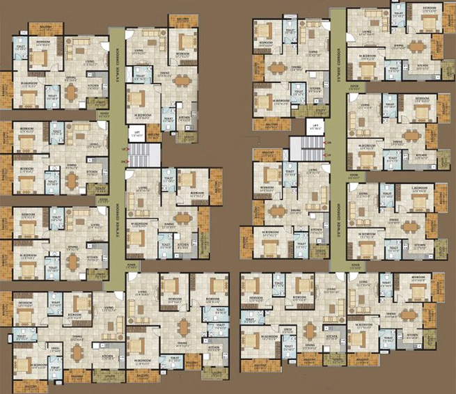 Floor Plan of Nava Subha Samruddhi in Kasturi Nagar, Bangalore - Image 179581