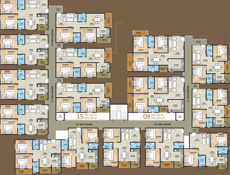 Floor Plan of Nava Vaibhava in Horamavu, Bangalore - Image 179632
