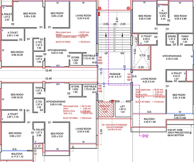 Floor Plan of Harmony Solasta Heights in Udhana Darwaja, Surat - Image 179693