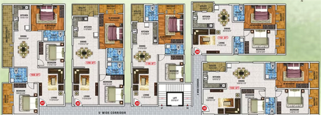 Floor Plan of Nava Paradise Palms in Kalkere, Bangalore - Image 179712