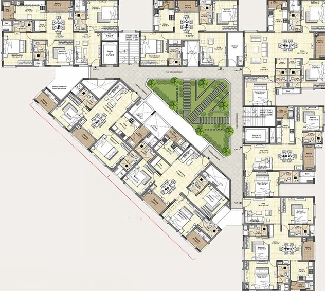 Floor Plan of DRA Tuxedo in Velachery, Chennai - Image 179769