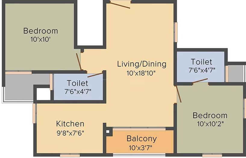 2 BHK Flat in DRA Pristine Pavilion 3 in Mahindra World City, Chennai - Image 819677