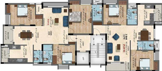 Floor Plan of Salma Heritage Square in Choolaimedu, Chennai - Image 179798
