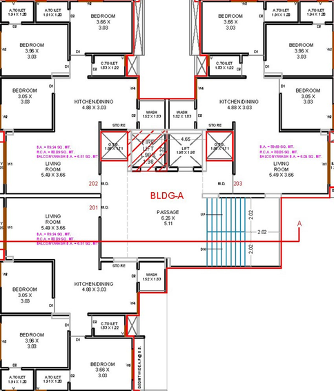Floor Plan of Shivansh Swarnim Lifestyle in Palanpur, Surat - Image 179974
