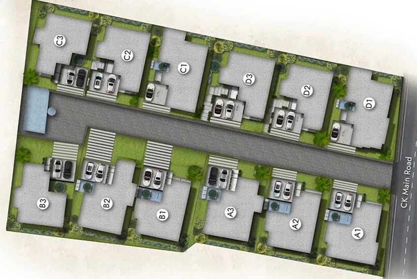 Master Plan of Rams Palm Shore Drive Villas in Injambakkam, Chennai - Image 179997