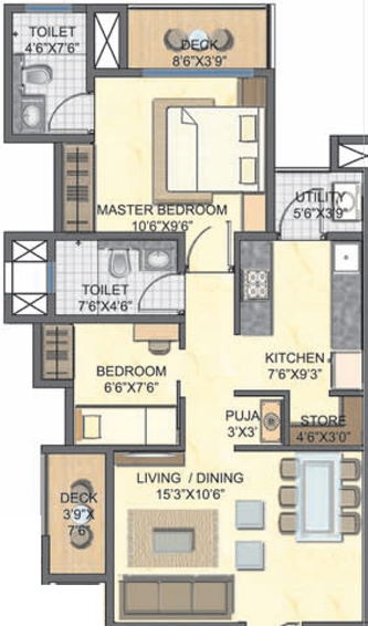 2 BHK Flat in Lodha Casa Rio Gold in Dombivli, Thane - Image 815789