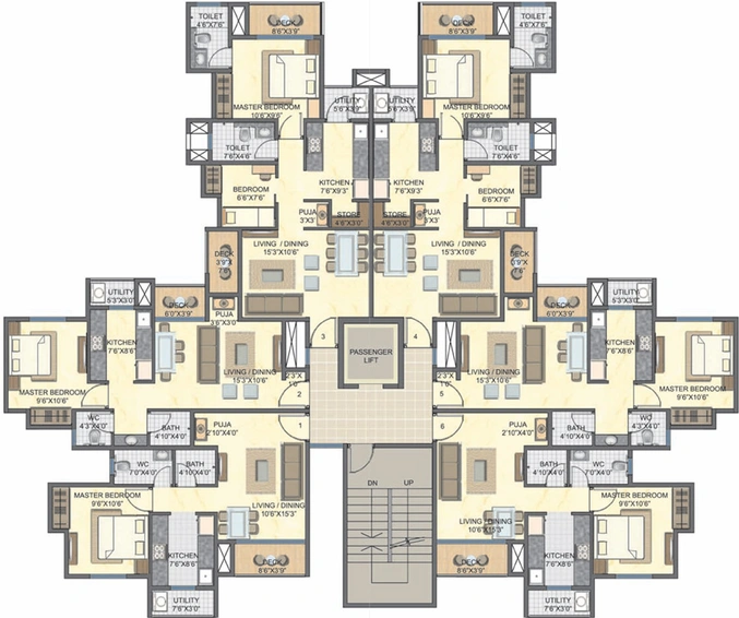 Floor Plan of Lodha Casa Rio Gold in Dombivli, Thane - Image 168472