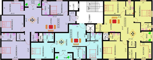 Floor Plan of Rams Swarna Ganga in Abhiramapuram, Chennai - Image 180024