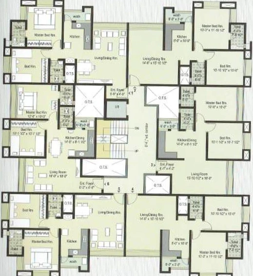 Floor Plan of Sukan Swastik Residency in Dindoli, Surat - Image 180031