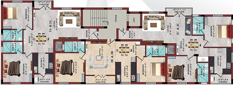 Floor Plan of Sree Guru Chaitanya in Ayanambakkam, Chennai - Image 180086