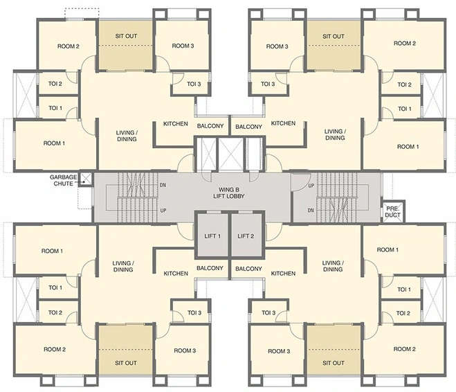 Floor Plan of Amar Serenity in Baner, Pune - Image 180178
