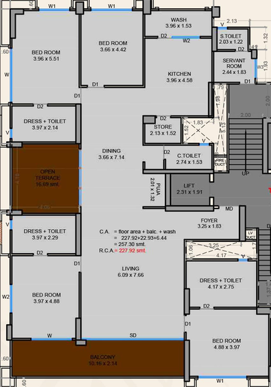 4 BHK Flat in Happy The Impressia in Rander, Surat - Image 819800