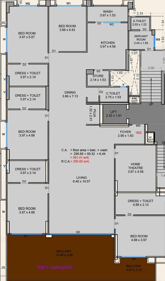 5 BHK Flat in Happy The Impressia in Rander, Surat - Image 819805