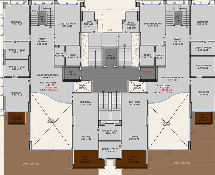 6 BHK Penthouse in Happy The Impressia in Rander, Surat - Image 819808