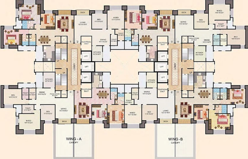 Floor Plan of Egattur OMR - House of Hiranandani in Egattur, Chennai - Image 180227