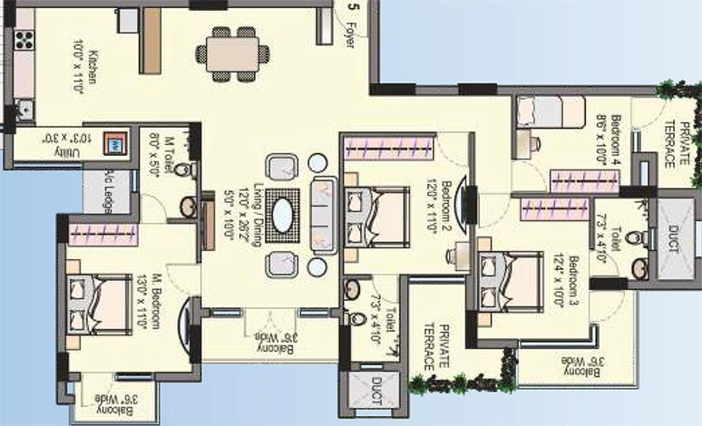 3.5 BHK Flat in Lake Dugar in Ambattur, Chennai - Image 819847