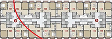 Floor Plan of Sarjan Tower in Singanpor, Surat - Image 180345