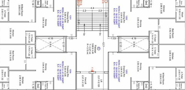 Floor Plan of Prangan The Manor Heights in Bhimrad, Surat - Image 180375