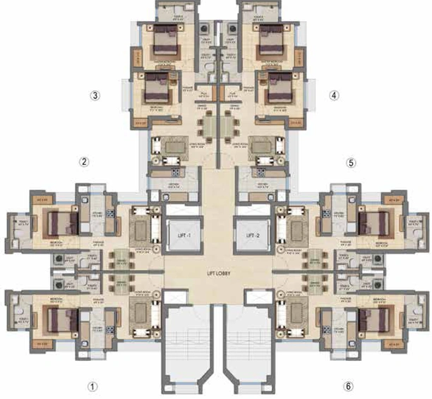 Floor Plan of Lodha Casa Zest in Kolshet Road, Thane - Image 115230