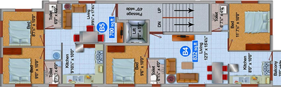 Floor Plan of Nithish Sai Residency in Sembakkam, Chennai - Image 180421