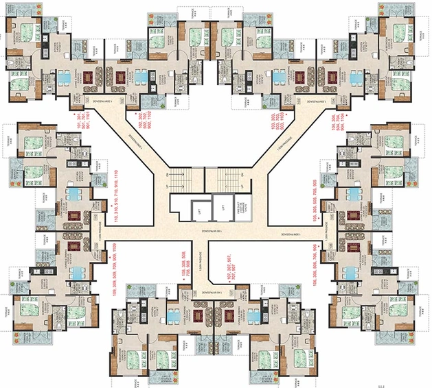Floor Plan of NB Bhalchandra Vatika in Punawale, Pune - Image 180521