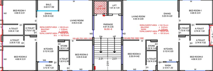 Floor Plan of Triyom Casa in Abhva, Surat - Image 180566