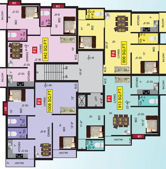 Floor Plan of VGK Samyuktha in Tambaram, Chennai - Image 180620