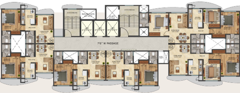 Floor Plan of SK Imperial Garden in Mira Road East, Thane - Image 115244