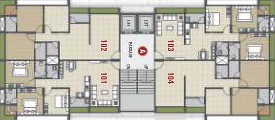 Floor Plan of Shree Krishna Dreams in Godadara, Surat - Image 180636