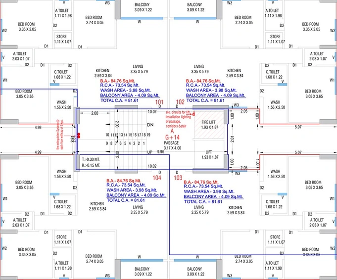 Floor Plan of Gopinath Shree Swaminarayan Hills in Mota Varachha, Surat - Image 180686