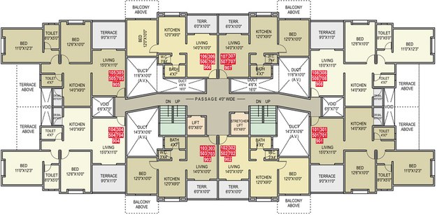 Floor Plan of Ujwal Paradise in Dhayari, Pune - Image 115252