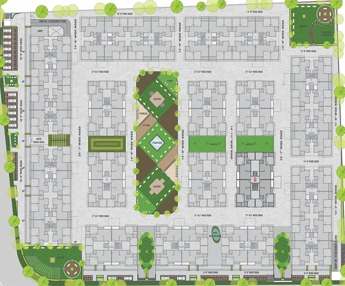 Master Plan of Akshar Uma Park in Dindoli, Surat - Image 180823