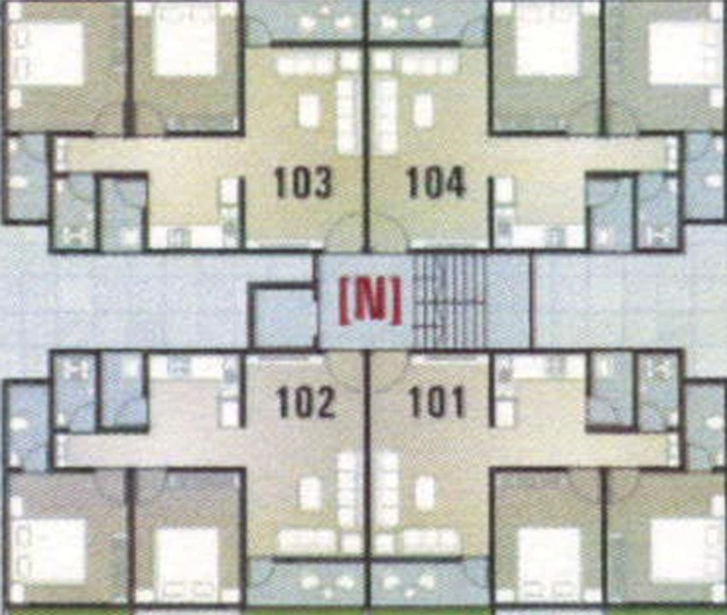Floor Plan of Victoria Township in Kamrej, Surat - Image 180960