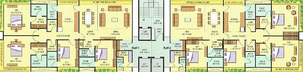 Floor Plan of Union Residency in Piplod, Surat - Image 181083