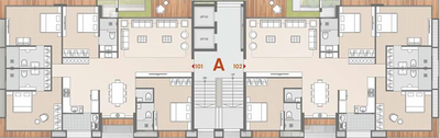 Floor Plan of Hare Krishna Vedant Bellavista in Pal, Surat - Image 181166