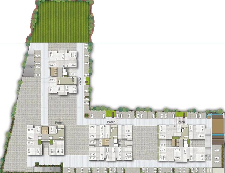 Master Plan of Western Veerbhadra Heights Rundh in Magdalla, Surat - Image 181203