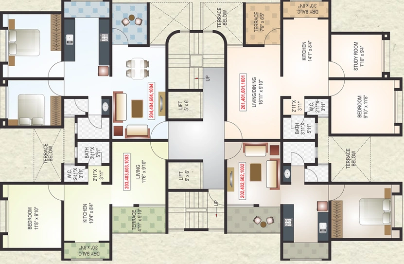Floor Plan of Mont Vert Blue Bells in Pashan, Pune - Image 116369