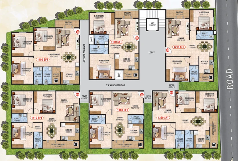 Floor Plan of Nithya Sunrise in Channasandra, Bangalore - Image 181253