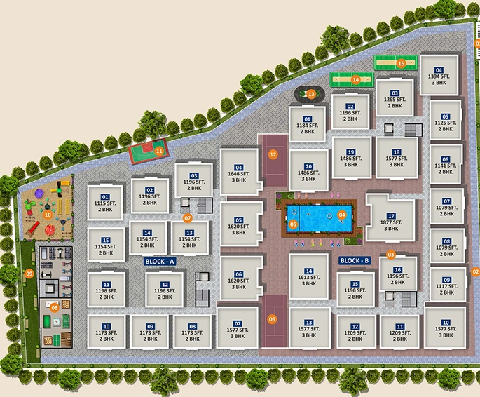 Master Plan of Sree Adithya Lotus Park in Krishnarajapuram, Bangalore - Image 181283
