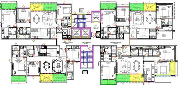 Floor Plan of VBHC Aurora in Yelahanka New Town, Bangalore - Image 181299