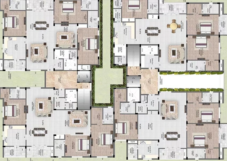 Floor Plan of Sumanth Sreshta Park Avenue in RA Puram, Chennai - Image 181368