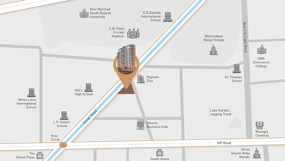 Location of Vanita Vijay Signature in Vesu, Surat - Image 374485