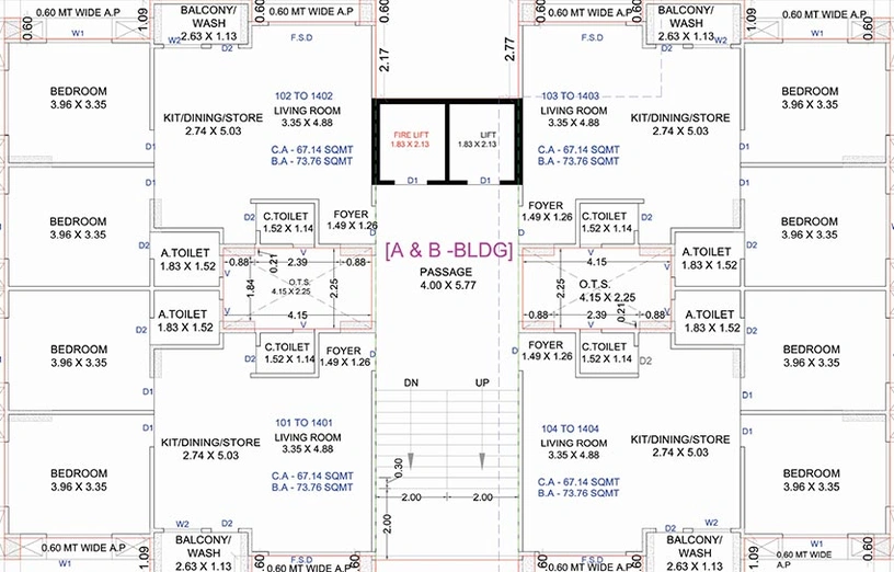 Floor Plan of Vraj Vraj Enclave & Vraj Ananta in Katargam, Surat - Image 181397