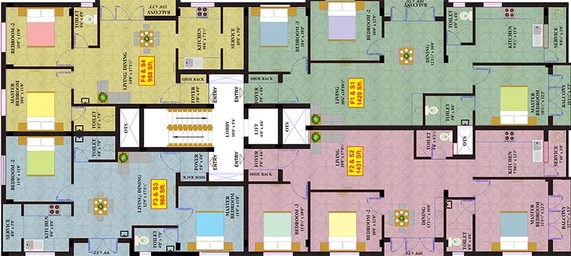Floor Plan of Vikaan Sai Sri in Chromepet, Chennai - Image 181441