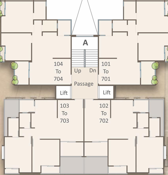 Floor Plan of Aadhya Aangan in Bhayli Road, Vadodara - Image 181486